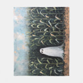 お洒落幽霊コーン絵を描フィールド フリースブランケット (正面)