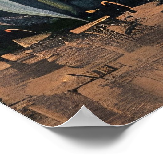 お洒落幽霊コーン絵を描フィールド ポスター (角)