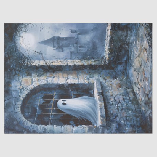 お洒落幽霊幽霊のよく出る城の切り離 薄葉紙 (正面)