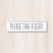 「お洒落座ってくれ！」 サインプレート (正面)