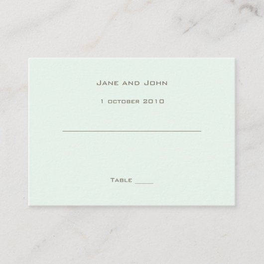 お洒落座席表テンプレート プレイスカード (正面)