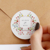 お洒落庭園の結婚式クレストモノグラム ラウンドシール