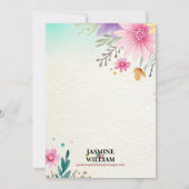 💐お洒落庭園の結婚式招待状🌿💌 招待状 (裏面)