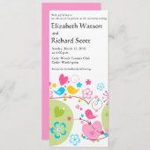 お洒落庭園の結婚式 招待状 (正面/裏面)