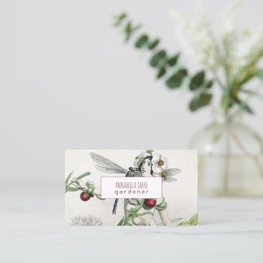 お洒落庭師の地主の喜びフローラ 名刺 (スタンド正面)