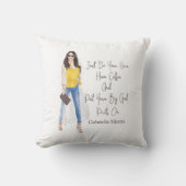 お洒落引用文「大きな女の子のパンツを履け」 クッション (正面)