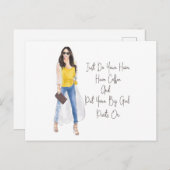 お洒落引用文「大きな女の子のパンツを履け」 ポストカード (正面/裏面)