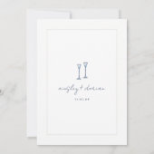 お洒落応援をForeverのドードルに結婚スクリプト 招待状 (裏面)