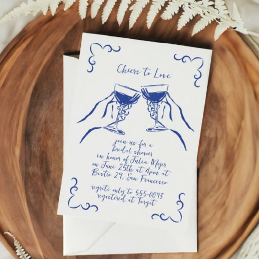 お洒落応援ファンキーーへラブワインブライダルシャワー 招待状