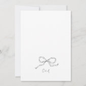 お洒落手予測できな引き弓野結婚花 招待状 (裏面)