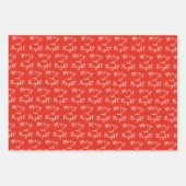 お洒落手書きスクリプメリートと明るいクリスマス ラッピングペーパーシート (正面3)