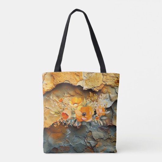 お洒落抽象芸術フローラ秋 トートバッグ (裏面)