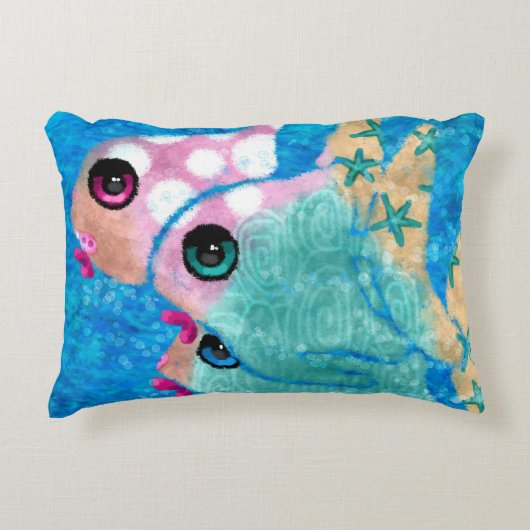 お洒落抽象芸術魚アクセント装飾用クッション アクセントクッション (正面)