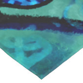 お洒落抽象芸術鳥フローラティール（緑がかった色）紫 テーブルクロス (アングル)