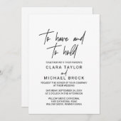 お洒落持つ書結婚類 招待状 (正面/裏面)