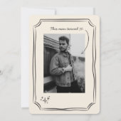 お洒落描ファンキー応援ビアーズ30誕生日 招待状 (裏面)