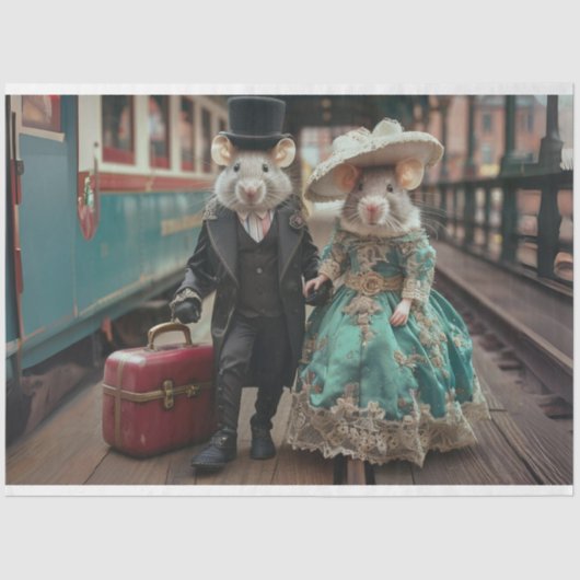 お洒落旅行デュオネズミの分離 薄葉紙 (正面)