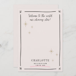 お洒落星 | ベビー出生届 招待状