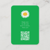 お洒落春の花の贈与代わりに庭園 プレイスカード (裏面)