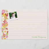 お洒落春の花カラフルフローラ 便箋 (正面)