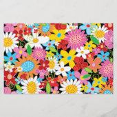 お洒落春の花ガーデンありがとう写真 便箋 (裏面)