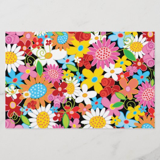 お洒落春の花ガーデンありがとう写真 便箋 (裏面)