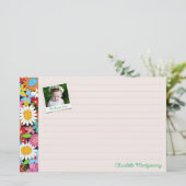 お洒落春の花ガーデンありがとう写真 便箋 (スタンド正面)
