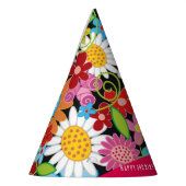 お洒落春の花ガーデンバースデーパーティーハット パーティーハット (左)