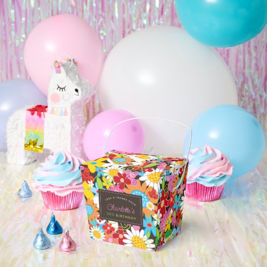 お洒落春の花ガーデンバースデーパーティー フェイバーボックス (パーティー)