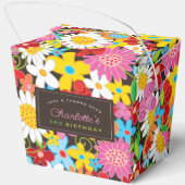 お洒落春の花ガーデンバースデーパーティー フェイバーボックス (裏面)