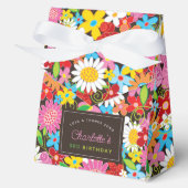 お洒落春の花ガーデンバースデーパーティー フェイバーボックス (正面)