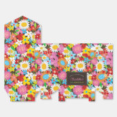 お洒落春の花ガーデンバースデーパーティー フェイバーボックス (見開き)