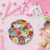 お洒落春の花ガーデンバースデーパーティー ペーパープレート (パーティー)