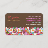 お洒落春の花ガーデン名刺 名刺 (正面)