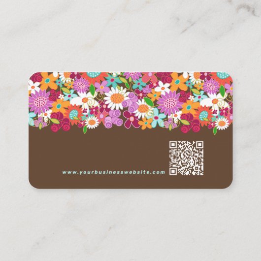 お洒落春の花ガーデン名刺 名刺 (裏面)