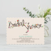 お洒落春の花シックブライダルシャワー招待状 招待状 (スタンド正面)