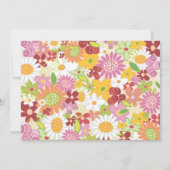 お洒落春の花シック婚約パーティ 招待状 (裏面)