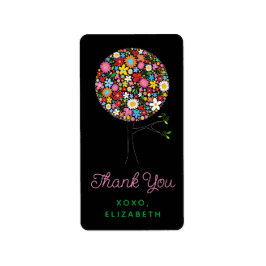 お洒落春の花ツポップ・アートのリー住所 シール