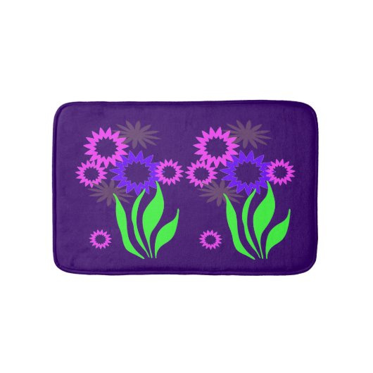 お洒落春の花バスマット バスマット (正面)