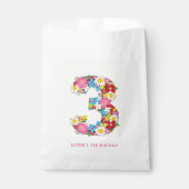 お洒落春の花女子の誕生日パーティー フェイバーバッグ (正面)