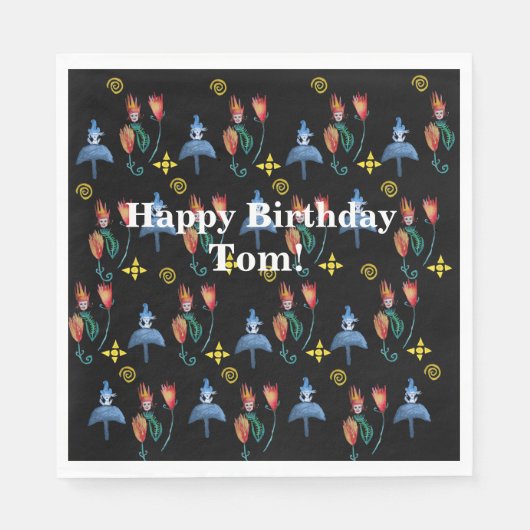 お洒落春モダン スタンダードランチョンナプキン (正面)