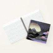 お洒落月と山の抽象芸術 ノートブック (内部)