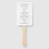 お洒落格言ウッドランドフォレスト結婚式 プログラム ハンドファン (裏面)