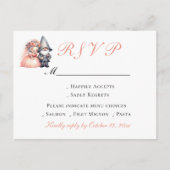 お洒落格言ガーデンウッドランドウェディングRSVP インビテーションポストカード (正面)