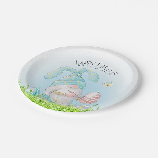 お洒落格言ハッピーイースター ペーパープレート (アングル)