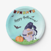 お洒落格言ハッピーハローウィン ペーパープレート (正面)
