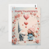 お洒落格言愛：愛らしいバレンタインデーの芸術 ポストカード (正面/裏面)
