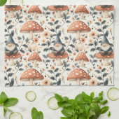 お洒落格言&キノコ魅力林 キッチンタオル (折り畳み)