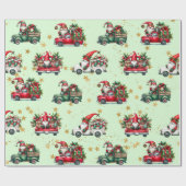 お洒落格言、トラックと金箔の星 ラッピングペーパー (フラット)