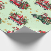 お洒落格言、トラックと金箔の星 ラッピングペーパー (角)